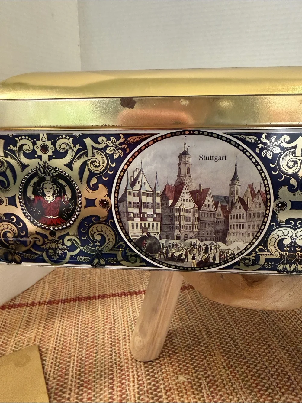 VintageTreasure Chest Large Cookie Tin made in Germany, by Henry Lambertz!